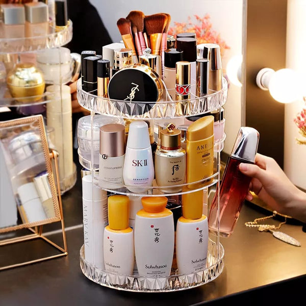 360 Degree Rotating Makeup Cosmetic Organizer