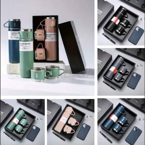 3-piece Travel Thermos Set, Stainless Steel Vacuum Flask