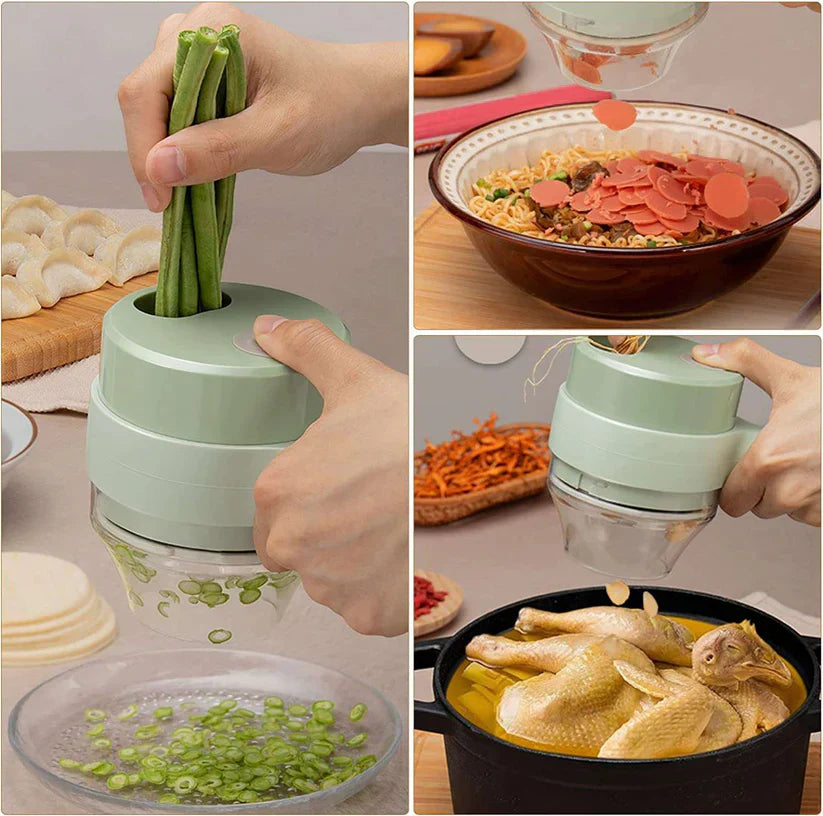 4-in-1 Electric Vegetable Chopper Rechargeable