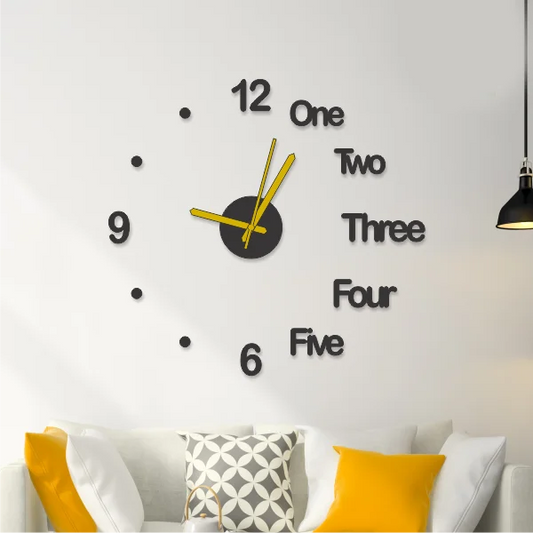 3D Wall Clock Home Decor
