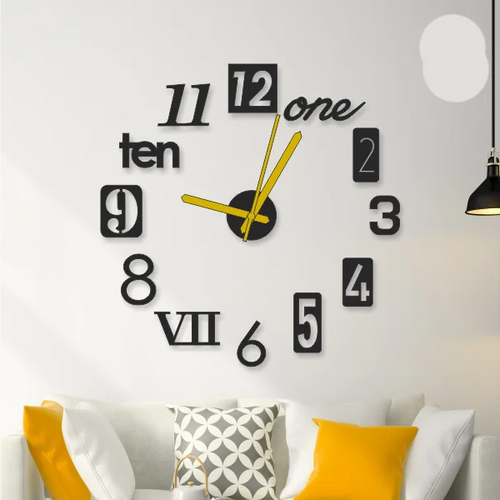 3D Home Decor  Wall Clock